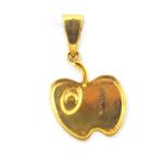 Amazing Gold Apple Shape Pendant in Red Colour with Beautiful Design